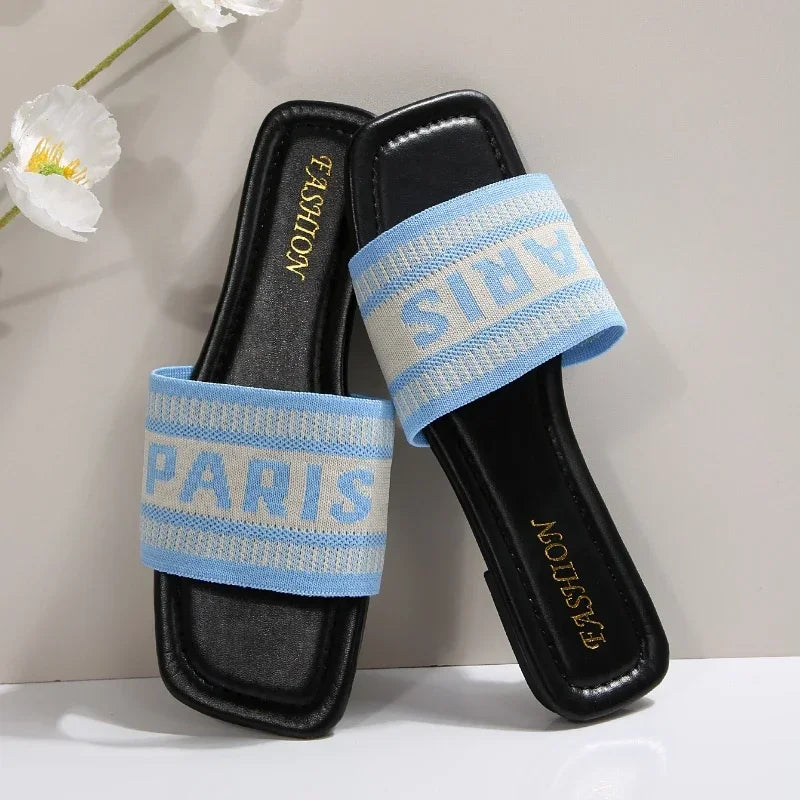 Women’s Casual Flat Sandals | Fashion Slip-On Slides for Summer & Outdoor Wear