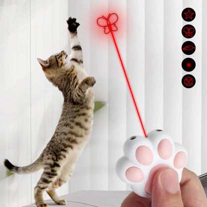 Rechargeable Cat Laser Toy | LED Pattern Pointer for Interactive Play & Training