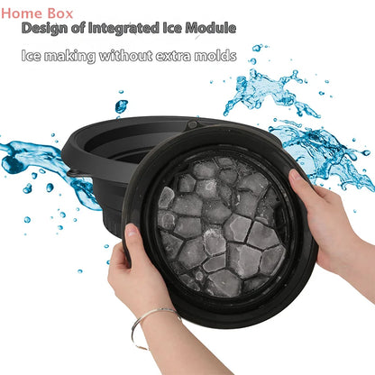 Foldable Silicone Face Ice Bath Bowl | Large Cold Therapy Facial Bowl for At-Home Skin Care