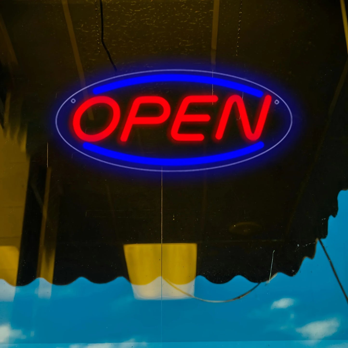 LED Open Neon Sign | USB-Powered Wall Light for Shops, Bars & Cafés