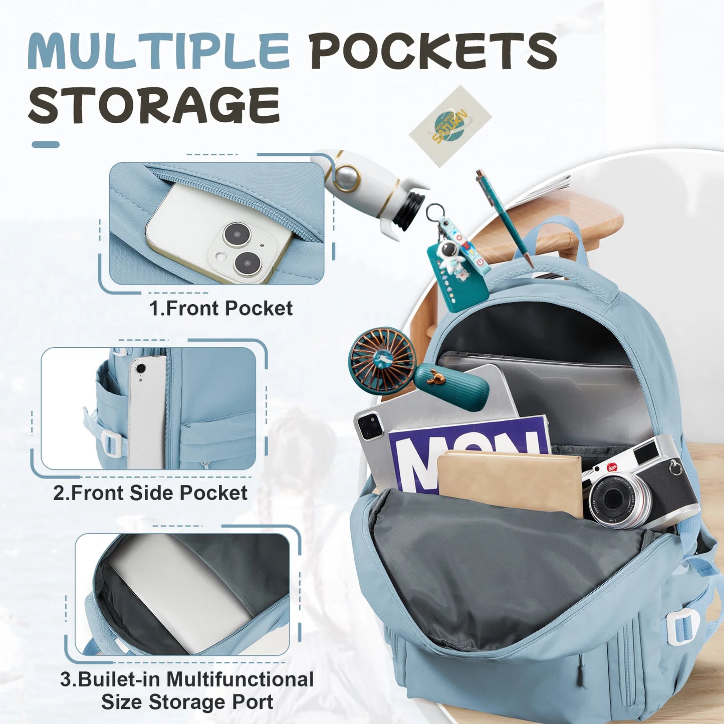 Women’s Anti-Theft Travel Backpack | Multi-Pocket Casual School & College Bookbag