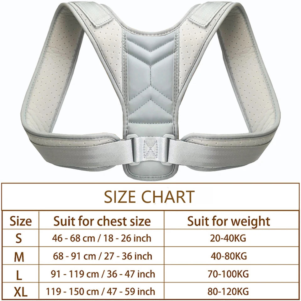 Posture Corrector Back Brace | Adjustable Spine & Shoulder Support for Pain Relief