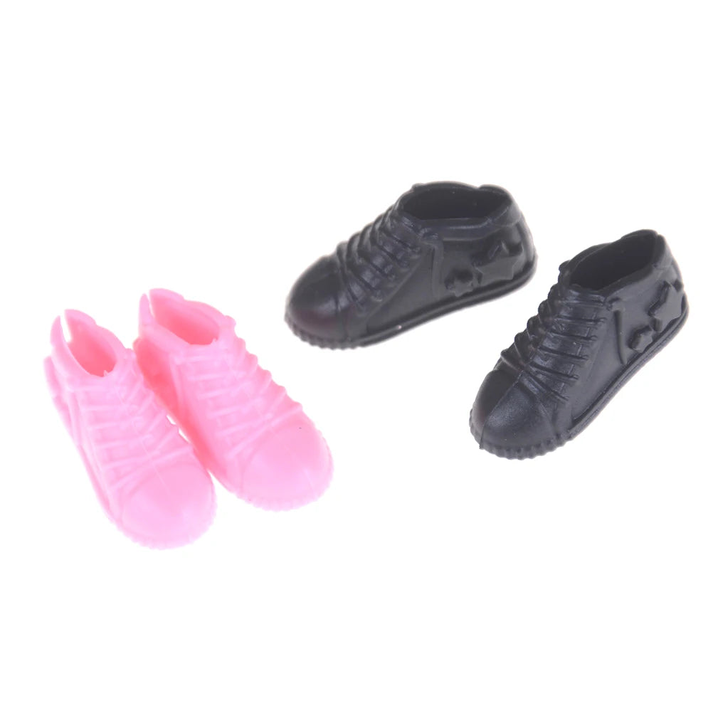 4 Pairs Doll Sneakers | Mini Shoes Accessories for 30cm Dolls – Girls’ Gift Set