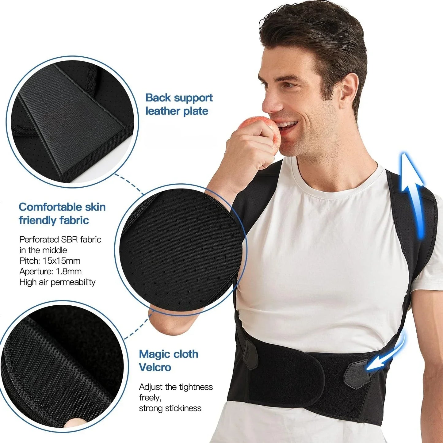 Posture Corrector | Adjustable Shoulder & Back Brace for Spine Alignment
