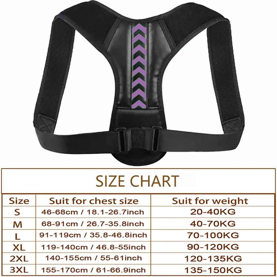 Posture Corrector Back Brace | Adjustable Spine & Shoulder Support for Pain Relief
