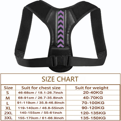 Posture Corrector Back Brace | Adjustable Spine & Shoulder Support for Pain Relief