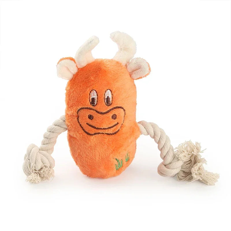 Squeaky Dog Chew Toy | Plush Teething & Chew Toy for Puppies & Aggressive Chewers