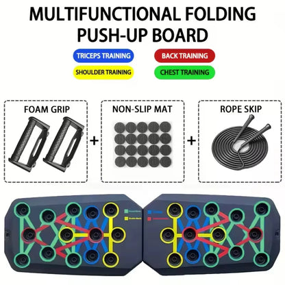 Portable Push-Up Board | Foldable Multifunction Fitness Equipment with Handles