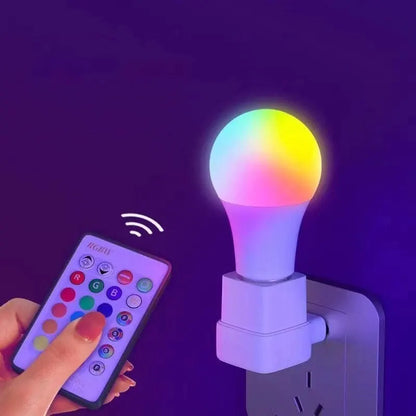 RGB LED Bulb with Remote | 16-Color E27 Dimmable Smart Light for Home