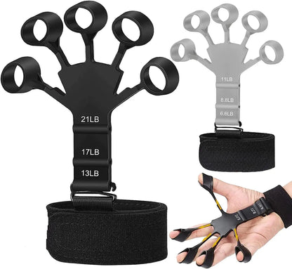 Finger Strengthener | 6-Level Resistance Grip Trainer for Hand, Wrist & Rehab