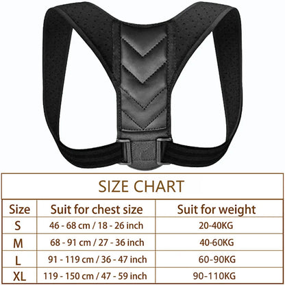 Posture Corrector Back Brace | Adjustable Spine & Shoulder Support for Pain Relief