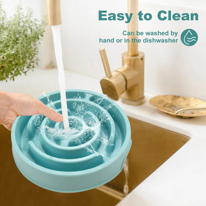 “Dog Slow Feeder Bowl | Non-Slip Anti-Gulping Food Dish for Puppies & Large Dogs
