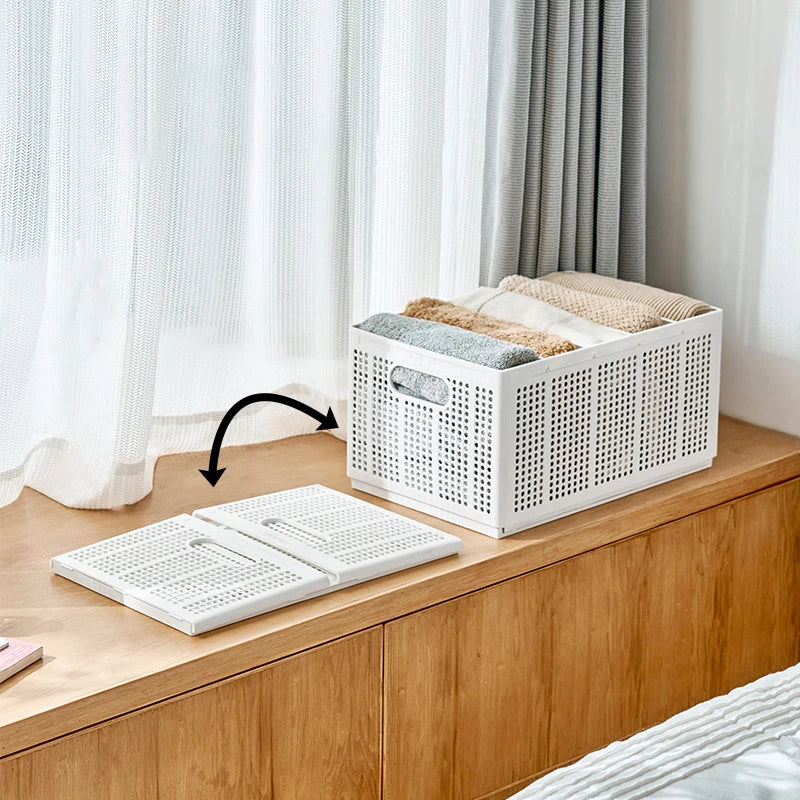 Foldable Storage Basket | Adjustable Closet Organizer Box for Clothes & Underwear
