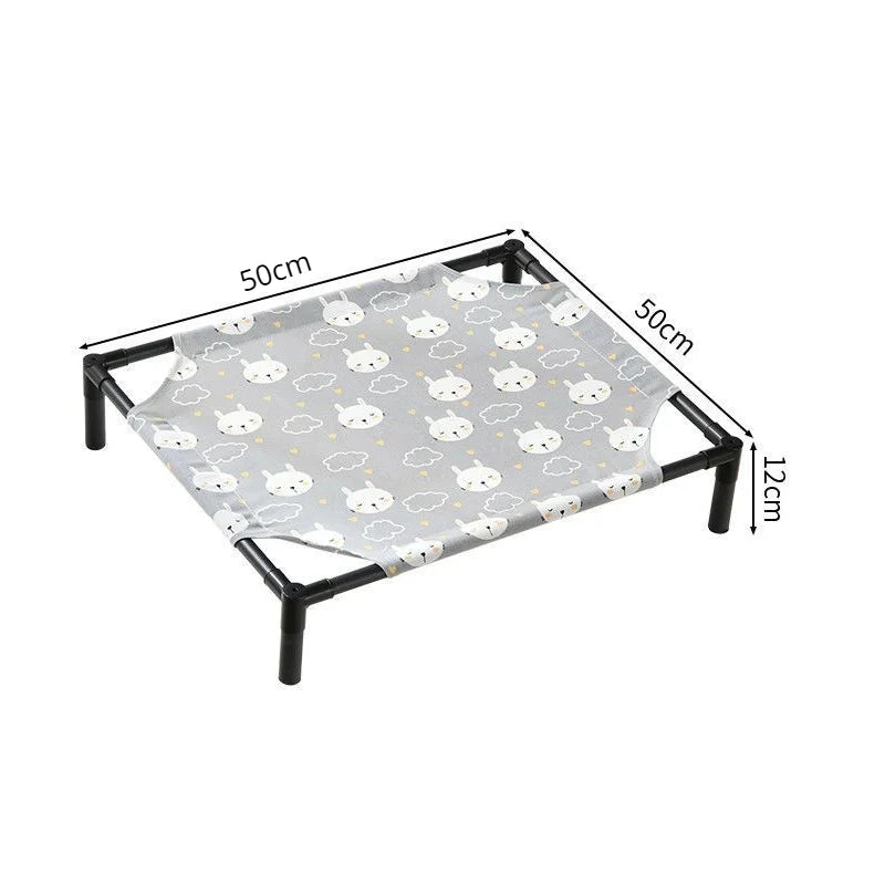Elevated Dog Bed | Folding Portable Pet Camping Bed & Washable Cat House