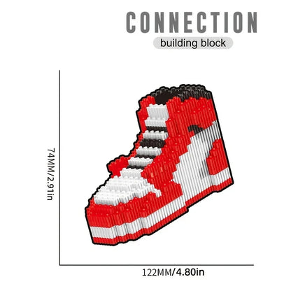 Mini Basketball Shoe Building Blocks | DIY Sneaker Model Toy & Keychain Pendant