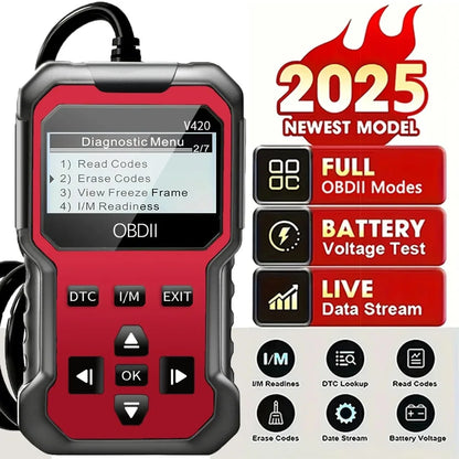 Car OBD2 Scanner | Engine Fault Code Reader & Diagnostic Tool for All OBD II Vehicles