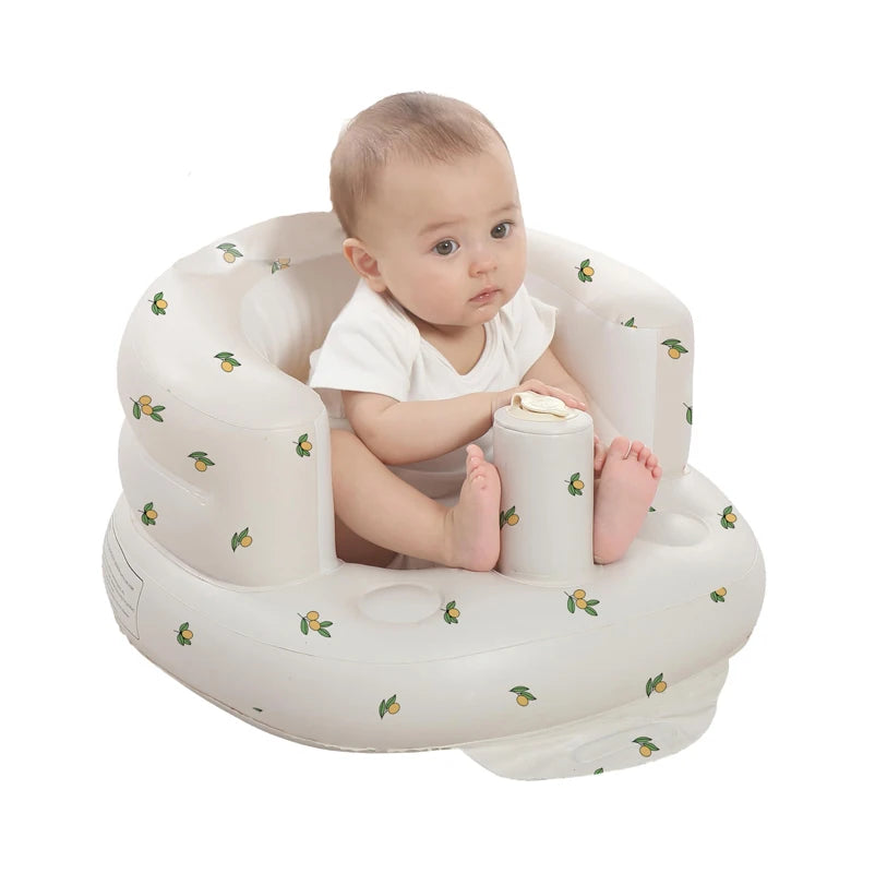 Inflatable Baby Sofa Seat | Portable Infant Chair with Built-in Air Pump (3+ Months)