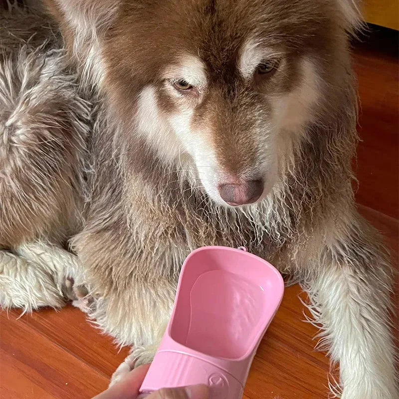 Portable Dog Water Bottle | 2-in-1 Pet Travel Dispenser with Food Container