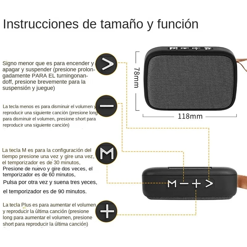 Portable Mini Wireless Speaker | USB Outdoor Sound Box with SD/TF & FM Radio