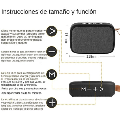 Portable Mini Wireless Speaker | USB Outdoor Sound Box with SD/TF & FM Radio