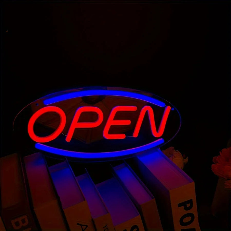 LED Open Neon Sign | USB-Powered Wall Light for Shops, Bars & Cafés