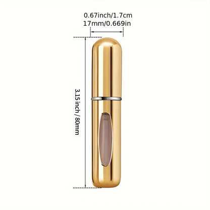 6PCS Portable Perfume Spray Bottles | 5ml Travel Size Refillable Atomizer Set