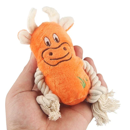 Squeaky Dog Chew Toy | Plush Teething & Chew Toy for Puppies & Aggressive Chewers
