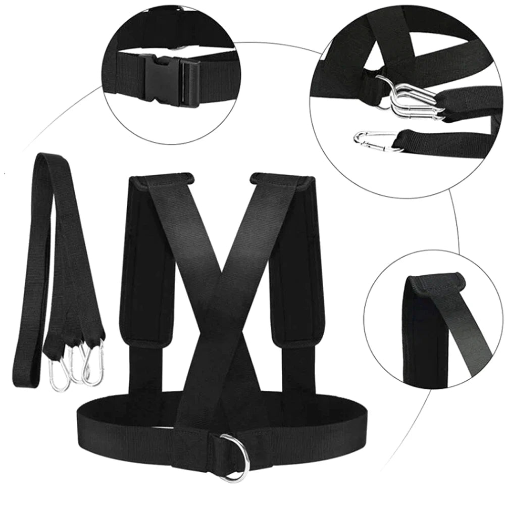 Sled Pulling Harness | Adjustable Resistance Training Harness with Padded Straps