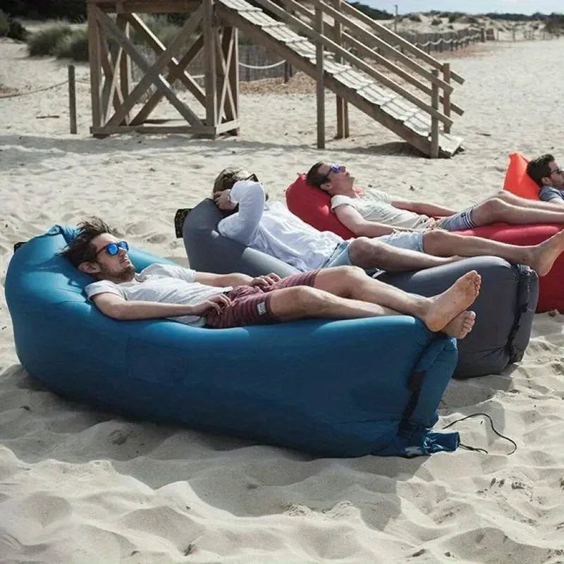 Inflatable Sofa | Foldable Fast-Inflating Lounger for Camping & Home Relaxing