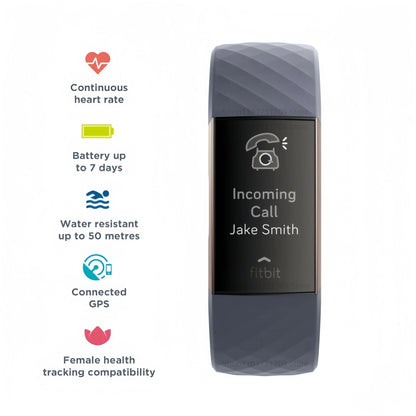 Fitbit Charge 3 | Advanced Fitness & Activity Tracker with Heart Rate Monitor