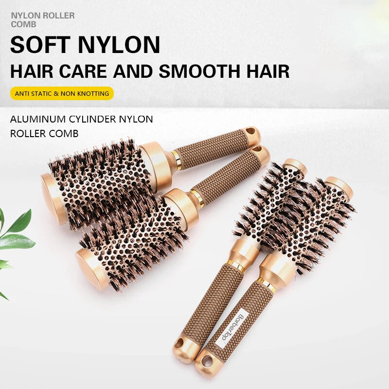 Ionic Thermal Barrel Hairbrush | Professional Round Brush for Blow Drying & Styling