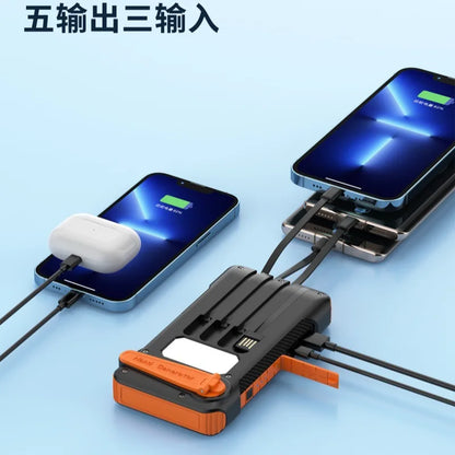 Hand-Cranked Solar Power Bank | 21000mAh Fast Charging Outdoor Emergency Charger