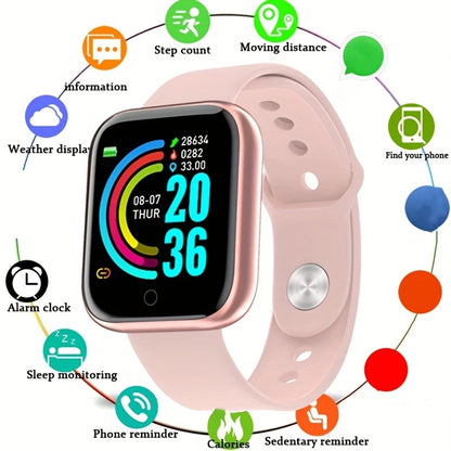 Unisex Smartwatch | Fitness Tracker, Message Alerts & Electronic Wristwatch for Android & iOS