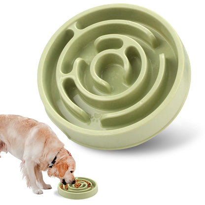 “Dog Slow Feeder Bowl | Non-Slip Anti-Gulping Food Dish for Puppies & Large Dogs