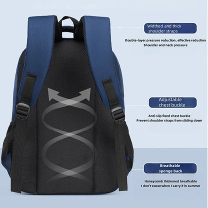 Large Capacity Boys’ School Backpack | Waterproof Multi-Layer Bag for Students