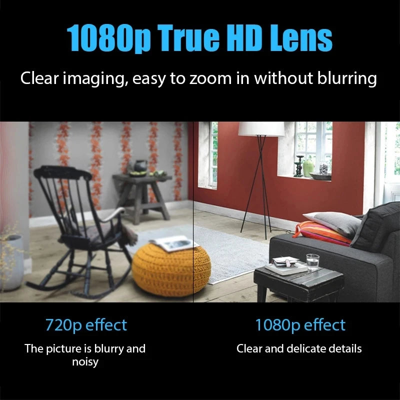1080P HD Mini WiFi Camera | Wireless Night Vision Security Camera for Home, Kids & Pets