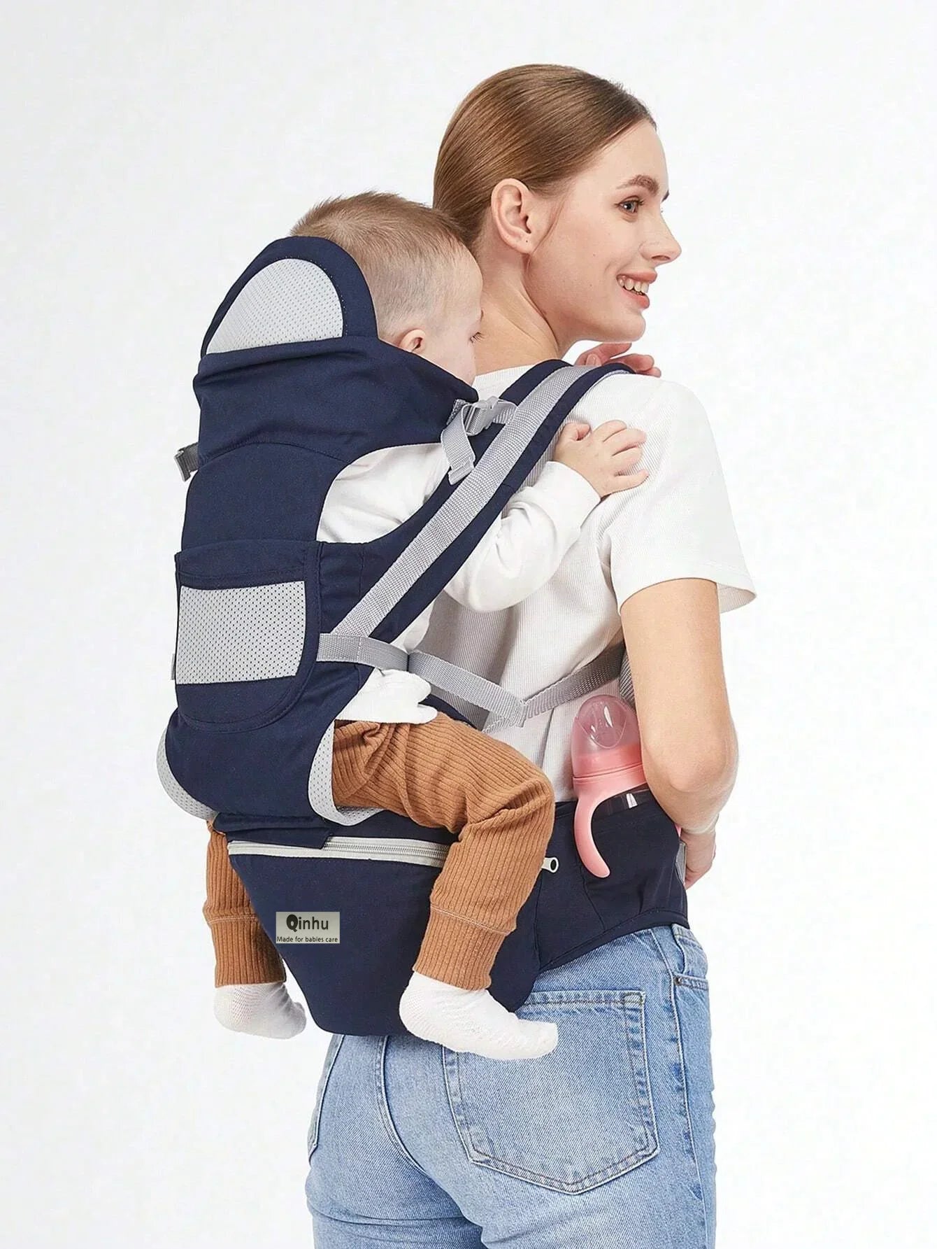 Ergonomic Baby Carrier with Hip Seat | Adjustable, Portable & Multifunctional