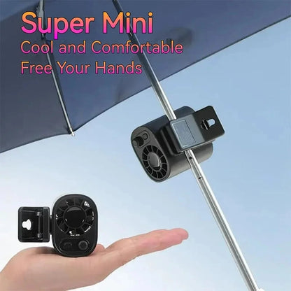 Mini Car Clip Fan | 360° Rotatable USB Rechargeable Fan with 100 Speeds