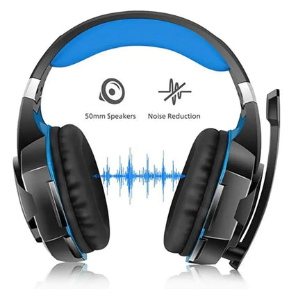 G2000 Gaming Headset | Stereo Headphones with Mic & LED Lights for PC, PS4 & Xbox