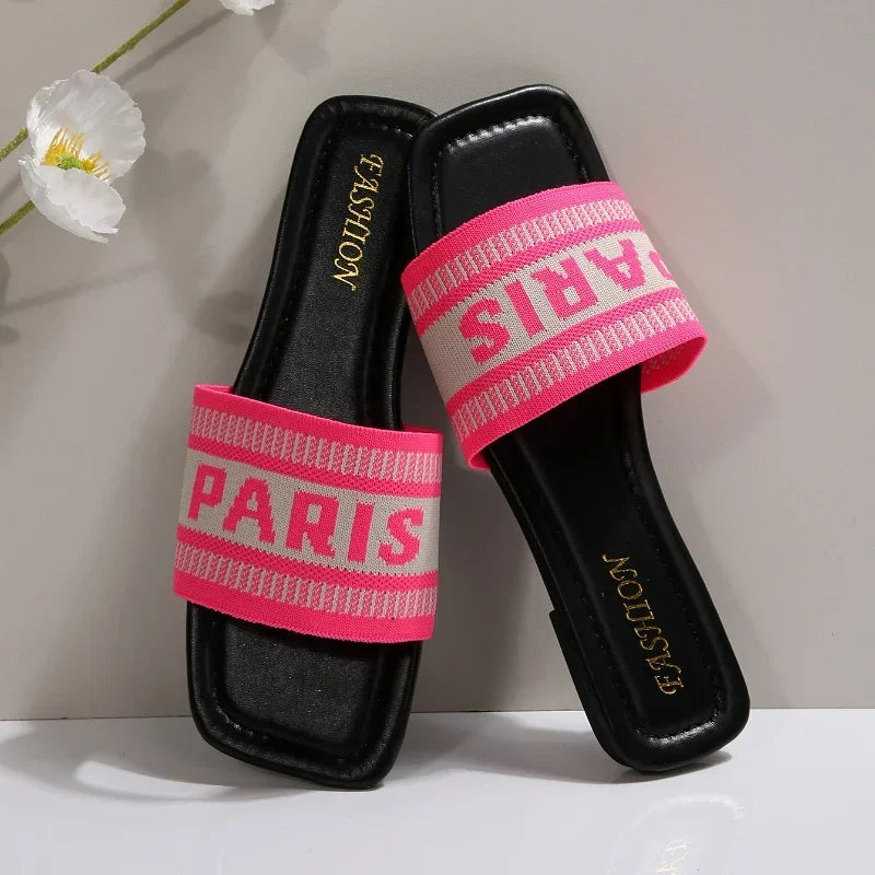 Women’s Casual Flat Sandals | Fashion Slip-On Slides for Summer & Outdoor Wear
