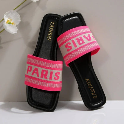Women’s Casual Flat Sandals | Fashion Slip-On Slides for Summer & Outdoor Wear
