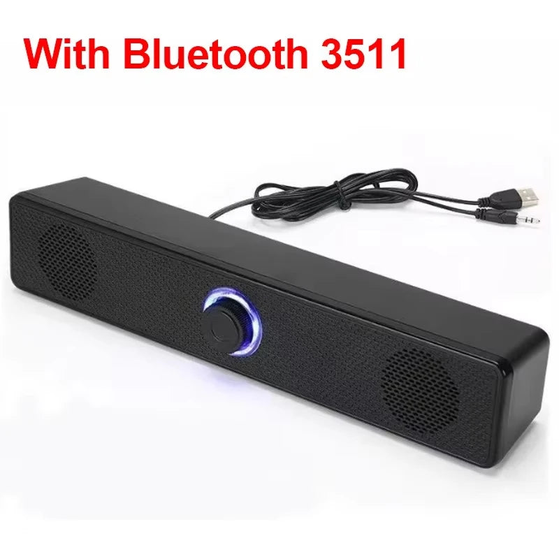 PC Soundbar Speaker | Wired & Wireless Bluetooth Soundbar for TV, Laptop & Gaming