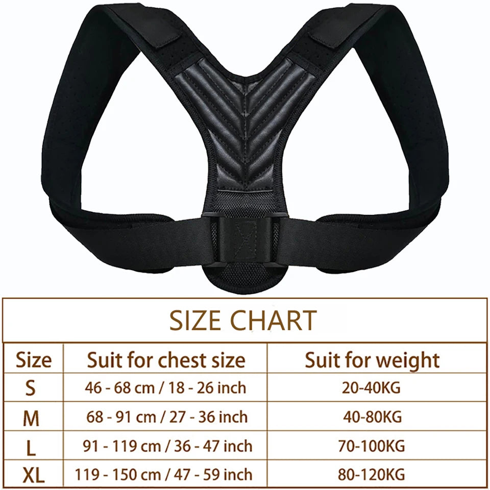 Posture Corrector Back Brace | Adjustable Spine & Shoulder Support for Pain Relief