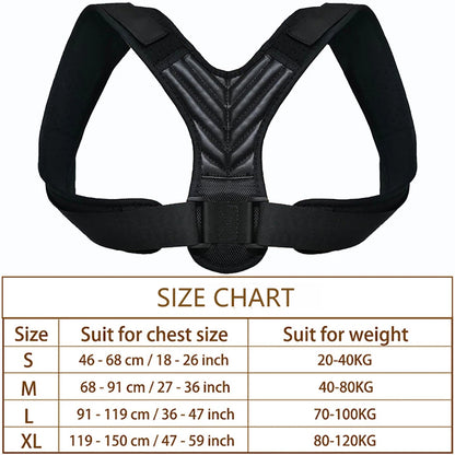 Posture Corrector Back Brace | Adjustable Spine & Shoulder Support for Pain Relief