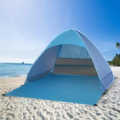Portable Summer Beach Tent | Lightweight UPF 50+ Sun Shelter with Zip Closure