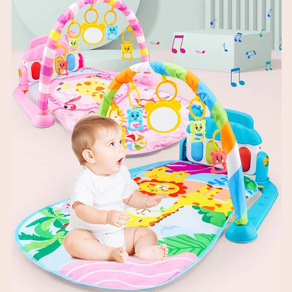 Musical Baby Play Mat | Activity Gym with Piano Keyboard & Crawling Game Pad