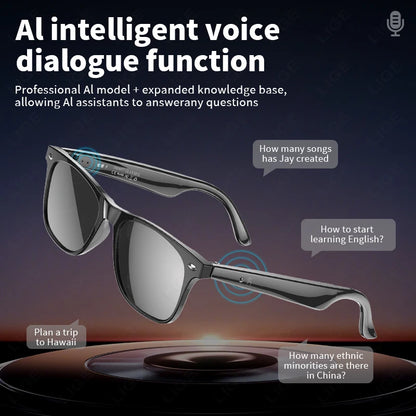 AI Smart Glasses | High-Tech Eyewear with Sunglass, Blue Light & Myopia Lens Options