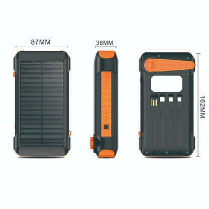 Hand-Cranked Solar Power Bank | 21000mAh Fast Charging Outdoor Emergency Charger
