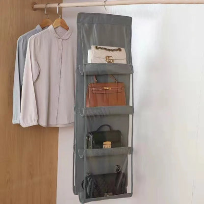 Hanging Handbag Organizer | Transparent Closet & Door Storage Bag with Pockets