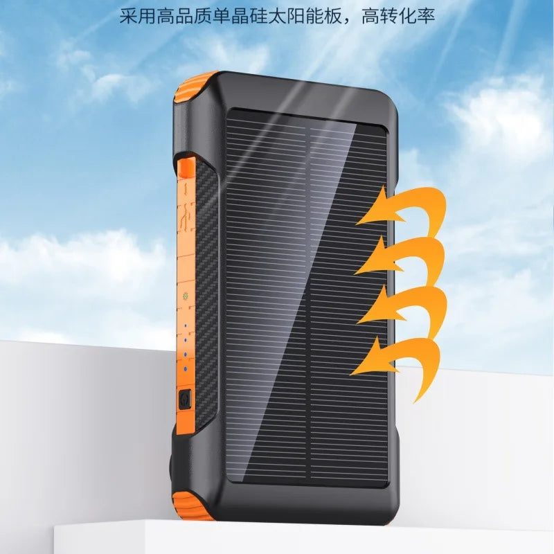 Hand-Cranked Solar Power Bank | 21000mAh Fast Charging Outdoor Emergency Charger